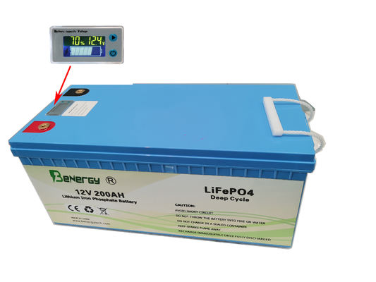 Bộ pin lithium 200Ah Lifepo4 12V có thể sạc lại cho hệ thống năng lượng mặt trời RV