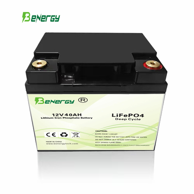 Pin LiFePO4 có thể sạc lại bằng nhựa 12V 40AH cho hệ thống năng lượng mặt trời cho xe điện